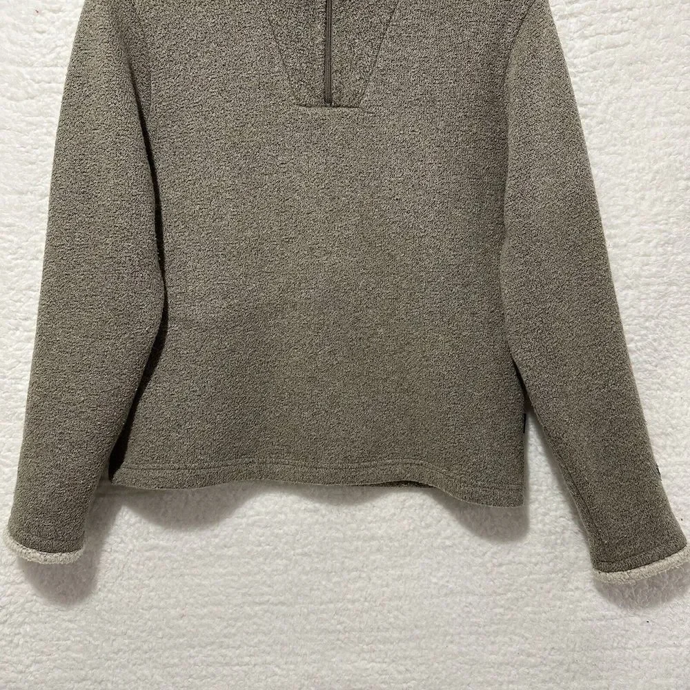 KUHL Women's Beige/Tan‎ 1/4 Zip Pullover ALFPACA FLEECE Sweater Long Sleeve Sz M